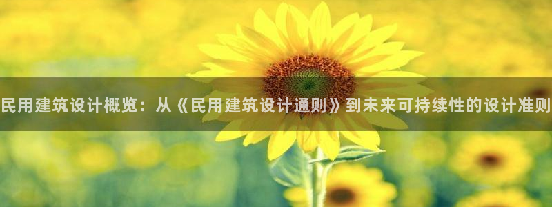 新航娱乐公司艺人招聘：民用建筑设计概览：从《民用建筑设计通则》到未来可持续性的设计准则